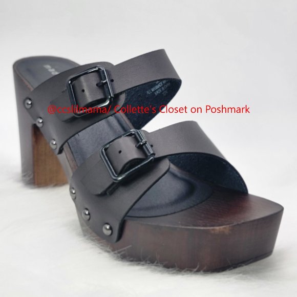 Madden Girl Shoes - NWOT - Madden Girl Black Platform Sandals with Buckle Straps - 10M